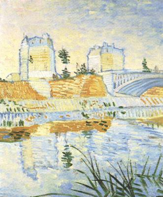 Vincent Van Gogh The Seine with the Pont de Clichy (nn04) Sweden oil painting art